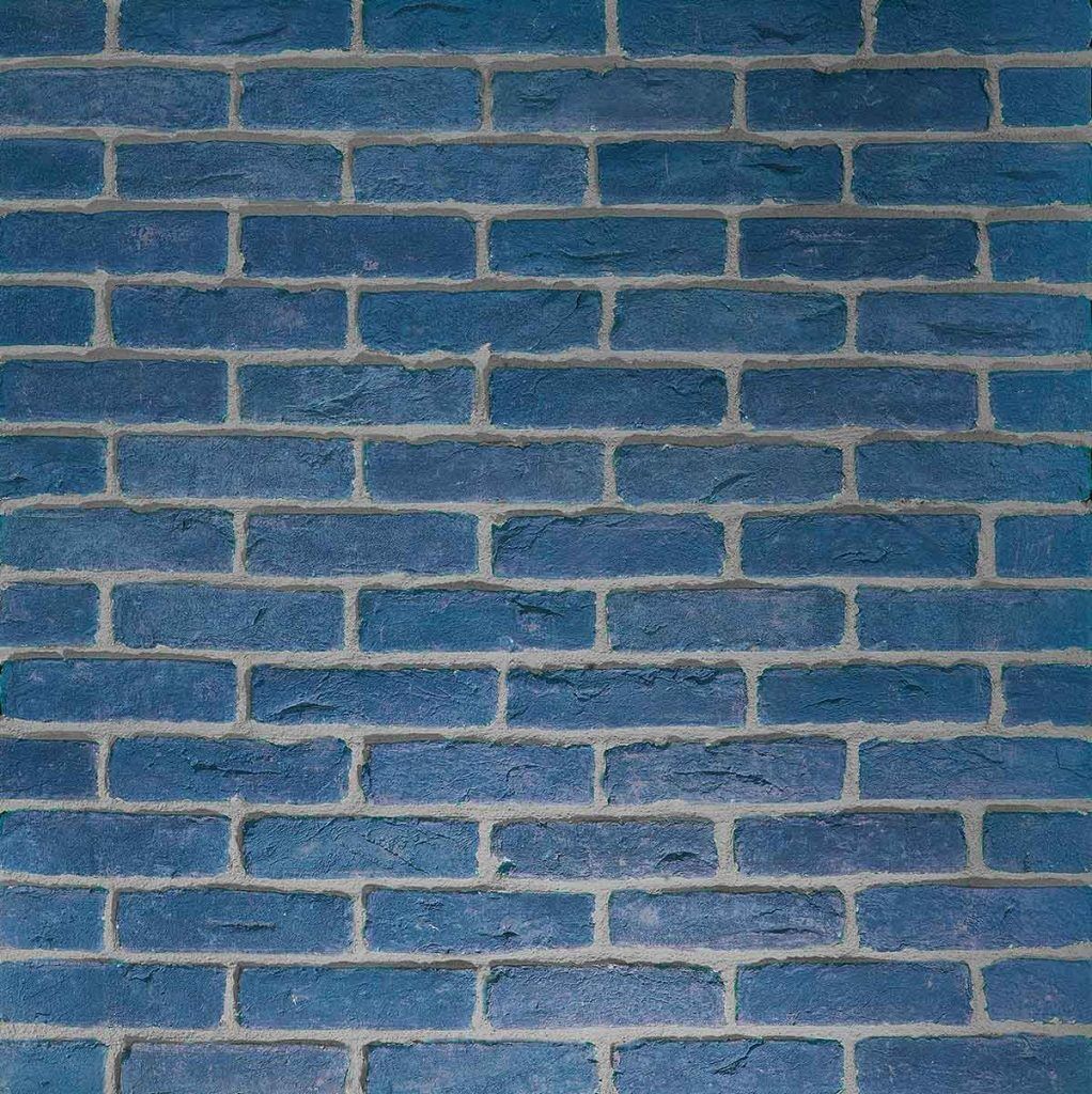 Antique Brick 2950. Bold Flashy Blue Thin Brick Veneer with Natural ...